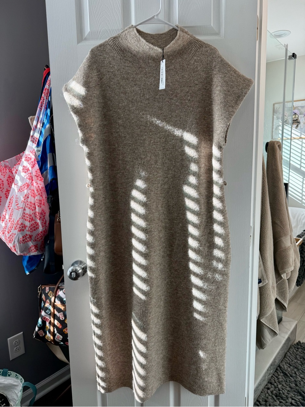 NEW! Karen Millen Wool Blend Cosy Knit Midiaxi Dress Size Large